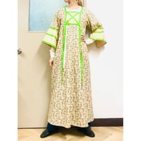 70s Handmade hippie maxi dress【00800】