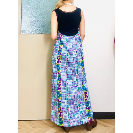 60s Halter maxi dress【00720】