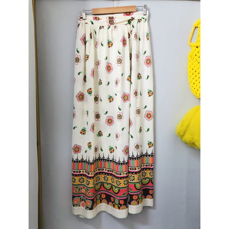 White wrap maxi skirt【00713】