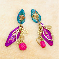 Vintage metal dangle pierce【00775】