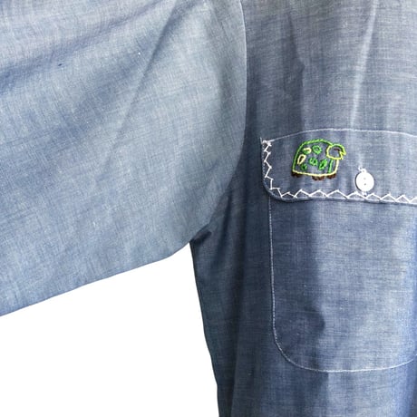70s Chambray shirt【01291】