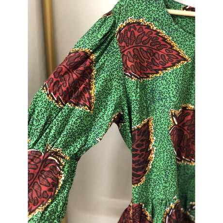 70-80s green batik setup【00573】