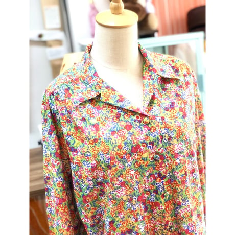 Vintage floral blouse【01194】