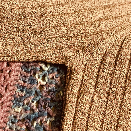 Pink rib knit sweater【01366】