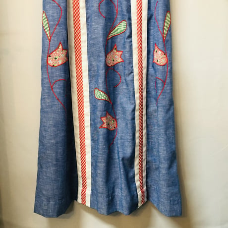 70s Wrap tulip maxi dress【01080】