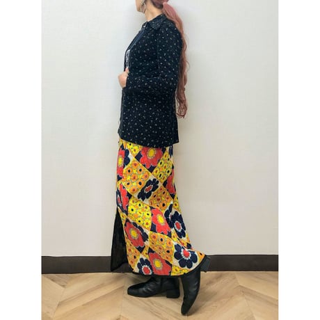 60s Flower pattern corduroy jacket【00499】