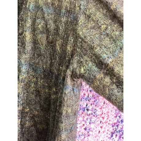 Dark green mohair cardigan【01342】