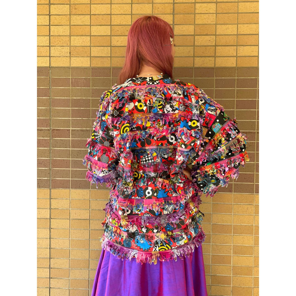 Paula Sweet Muslin Mink colorful fringe jacket【 Paula Sweet Muslin Mink colorful fringe jacket【