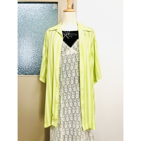 Lightgreen half sleeve shirt【00722】