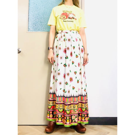 White wrap maxi skirt【00713】