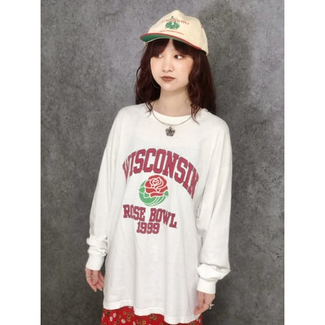 90s Rose Bawl long sleeve tee【01468】