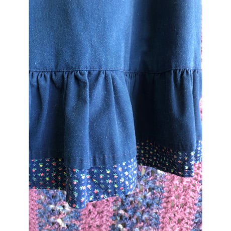 70s Handmade wrap skirt【01457】