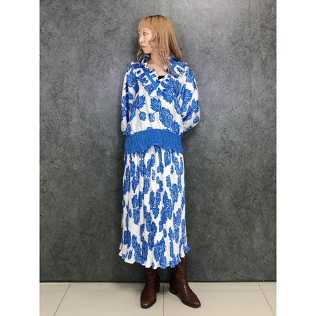 SUSAN FREIS Blue × White 2PC【01387】