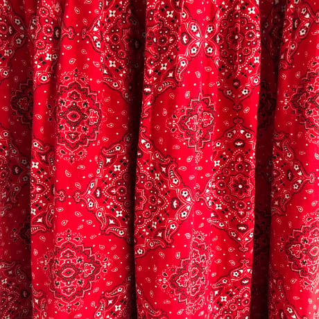 70s Bandana pattern maxi skirt【01242】