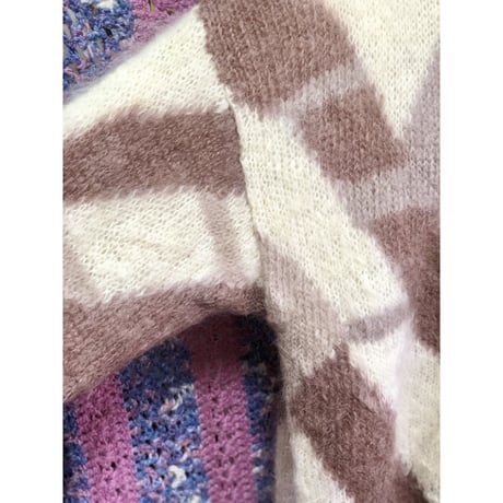 Brown mohair long cardigan【01344】
