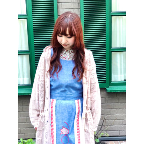 70s Wrap tulip maxi dress【01080】