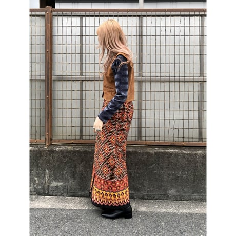 Vintage suade vest【01375】