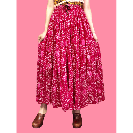 Vintage gauzy maxi skirt 【00154】