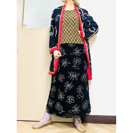 Jeanne Marc black length cardi jacket【00960】