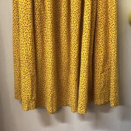 70s Yellow floral 2pc【01213】