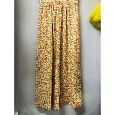 60s Flower print maxi dress【00721】
