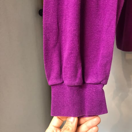 90s Turtleneck cotton top / Raspberry【01020】