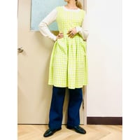 50s righetgreen gingham dress【00825】