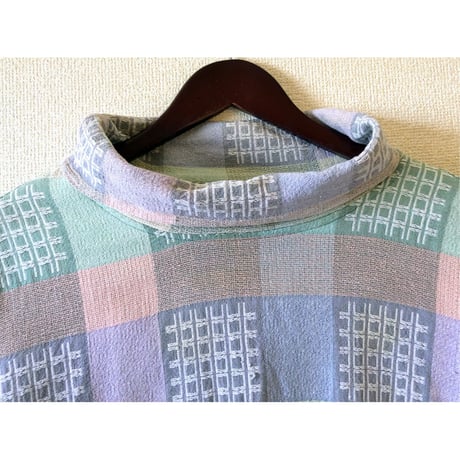 90s Pastel highneck top【00434】