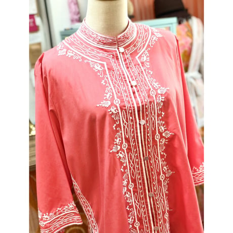 Caro of Honolulu Embroidered Blouse / Pink【01143】
