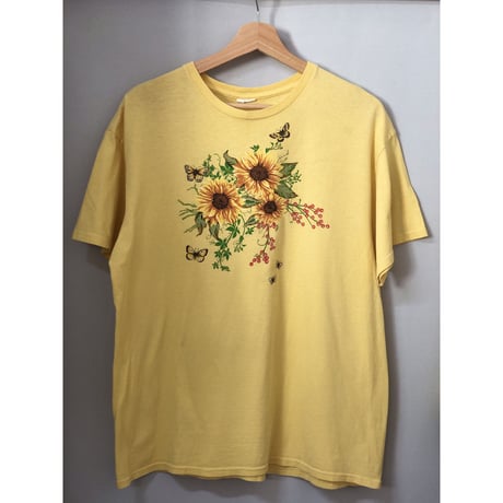Sunflower & Butterfly tee【00709】