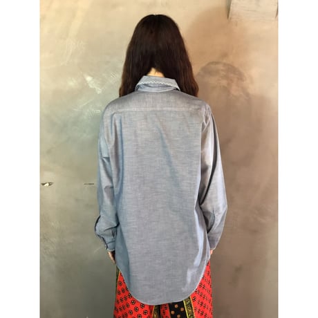 70s Chambray shirt【01291】