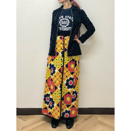 60s Flower pattern corduroy jacket【00499】