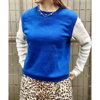 Blue sweat vest【01378】