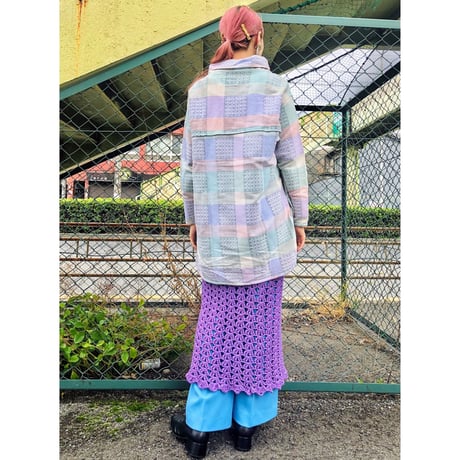 90s Pastel highneck top【00434】