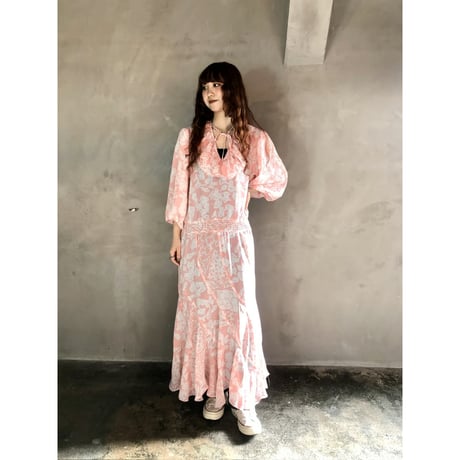 Susan Freis Pink ruffle dress【01280】