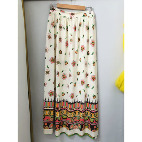 White wrap maxi skirt【00713】