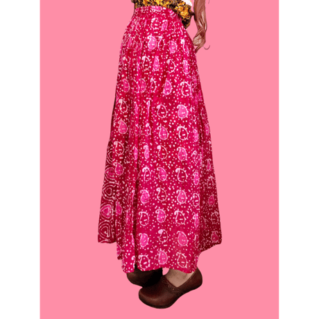 Vintage gauzy maxi skirt 【00154】
