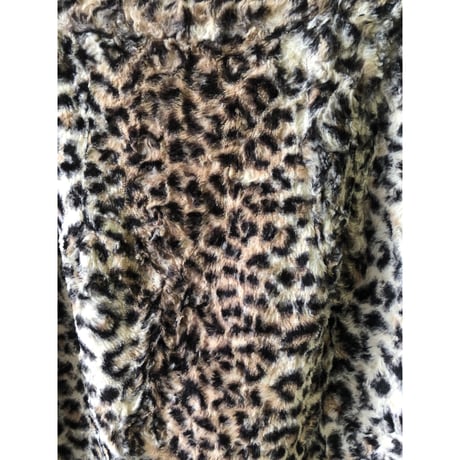 Vintage leopard faux fur skirt【01396】