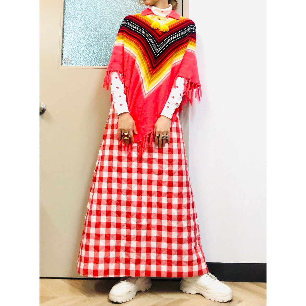 70s Knit poncho【01027】 | Vintage & Used ニューデジャヴ