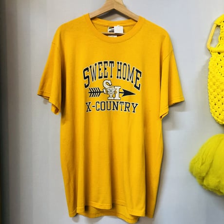 Vintage yellow X-COUNTRY tee【01193】