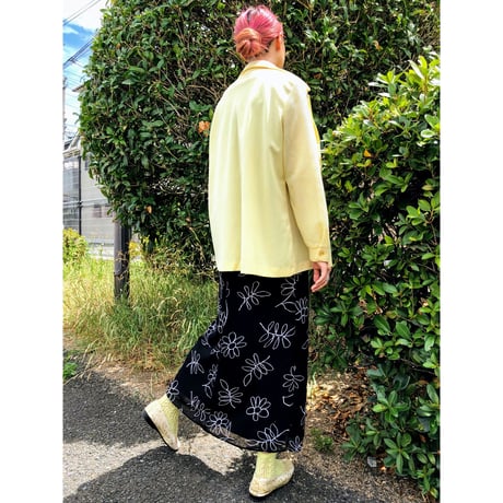 90s Black sleeveless maxi dress【00377】