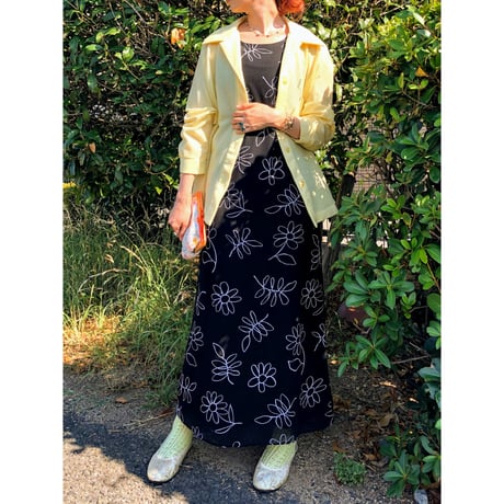 90s Black sleeveless maxi dress【00377】