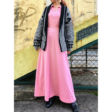 80s oversized knit cardigan【00089】
