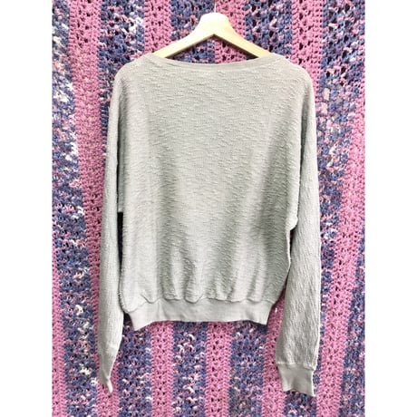 Vintage gray design pullover【01360】