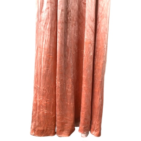 Pink volour maxi dress【01356】