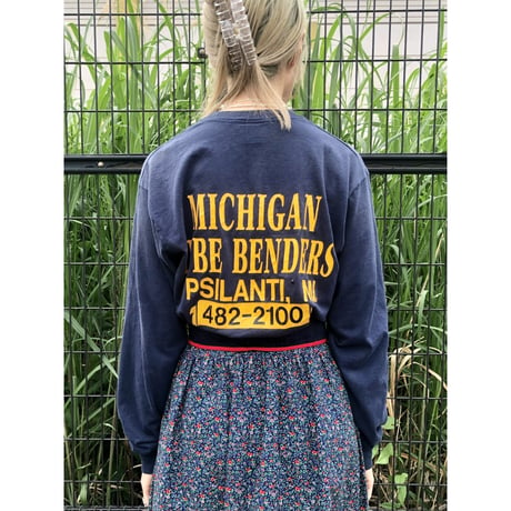 Navy long sleeve tee【01363】