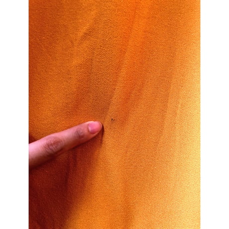 60s Handmade yellow maxi dress【00394】