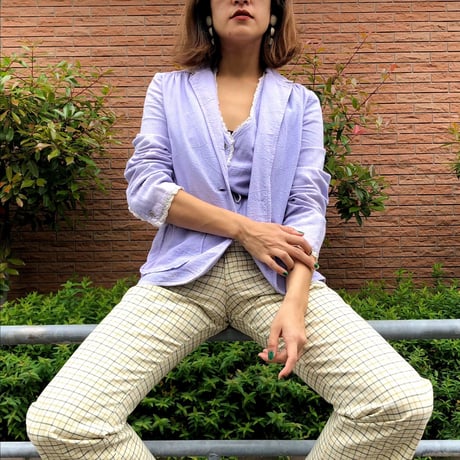 70s Lavender spring top & jacket SETUP【00256】