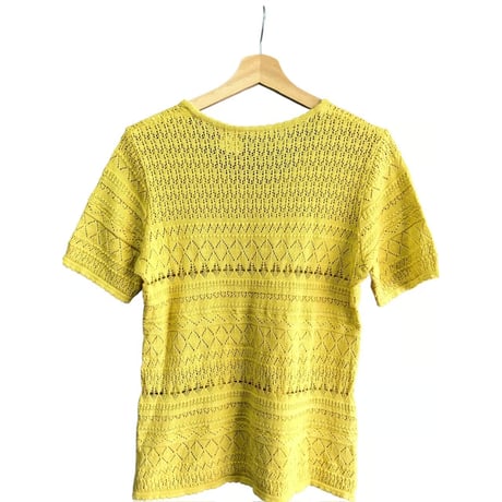 Vintage crochet half sleeve top【01471】