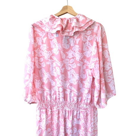 Susan Freis Pink ruffle dress【01280】